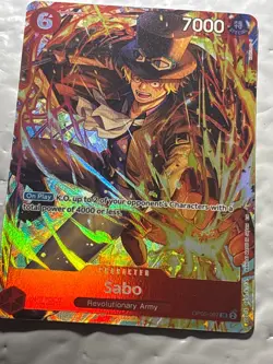 One Piece Card Game Sabo OP05-007 SR Holo Foil Revolutionary Army Bandai English - Image 1