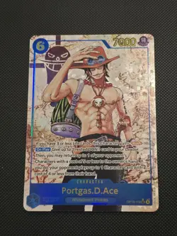 One Piece Carrying on His Will Portgas D Ace Alt Art OP13-119 SEC - Image 1