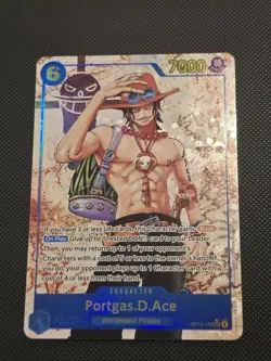 One Piece Carrying on His Will Portgas D Ace Alt Art OP13-119 SEC - Image 1