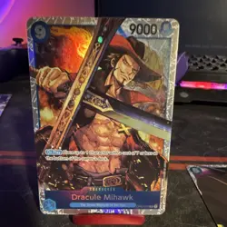 Bandai Dracule Mihawk Romance Dawn Super Rare Holo OP01-070 9000 EN - Image 1
