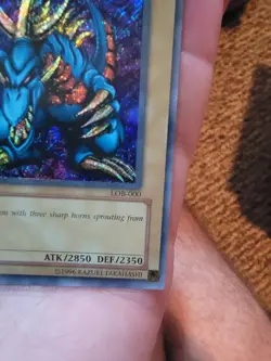 Yu-Gi-Oh! TCG Tri-Horned Dragon LOB-000 Secret Rare Card 1st Edition LP - Image 4