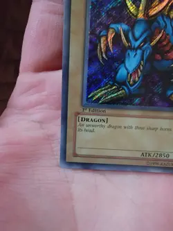 Yu-Gi-Oh! TCG Tri-Horned Dragon LOB-000 Secret Rare Card 1st Edition LP - Image 5