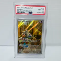 PSA 10 Mimikyu SVP 075 - Paldean Fates ETB Promo - Graded Pokemon Card - Image 1