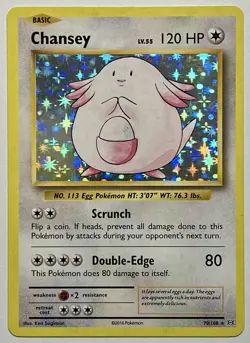 Chansey 70/108 (MP) Holo Rare XY Series: Evolutions 2016 Pokemon Card TCG - Image 1
