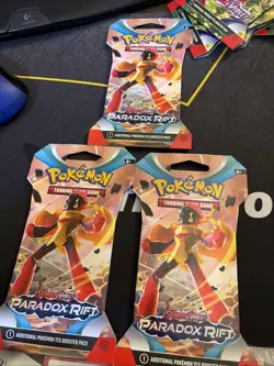 Pokemon TCG Paradox Rift Sleeved Booster Pack Lot Of 3. Scarlet & Violet - Image 1