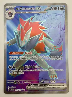 N's Zororark EX 175/159 Ultra Rare Full Art Holo Pokemon TCG Near Mint English - Image 2