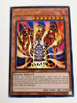 Yugioh - Lava Golem x 3 - 1st Edition Ultra Rare NM - Free Holo Card - Image 3