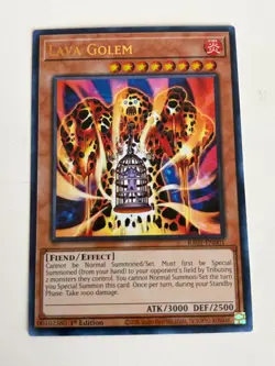 Yugioh - Lava Golem x 3 - 1st Edition Ultra Rare NM - Free Holo Card - Image 4