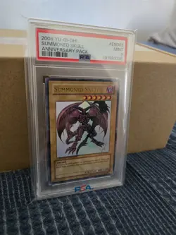 2008 Yu-Gi-Oh! Summoned Skull YAP1-EN003 Anniversary Pack Ultra Rare PSA 9 - Image 2