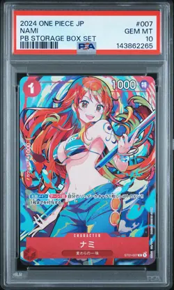 2024 ONE PIECE JAPANESE PREMIUM BOOSTER STORAGE BOX SET #007 NAMI PSA 10 - Image 1