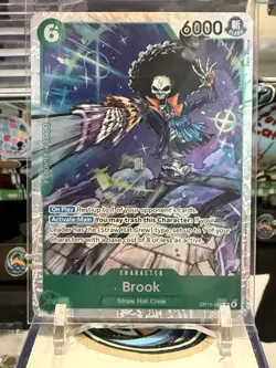 One Piece CCG Brook Character Full Art Holo Super Rare OP15-032 6000 Power - Image 1