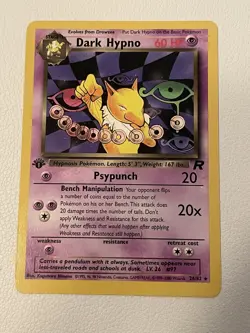 Pokemon Card Dark Hypno Team Rocket 1st Edition Rare 26/82 Near Mint Condition - Image 1