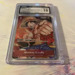 Bandai Monkey D. Luffy P-001 Games Fest 23-24 Promo Foil CGC 10 One Piece Card - Image 4