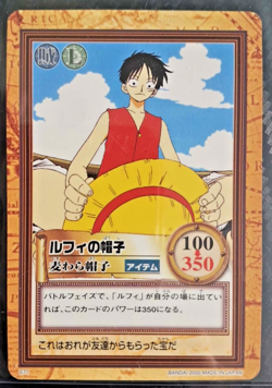 2000 BANDAI One Piece Hyper Battle LUFFY HAT CREW C71 EARLY CARD VINTAGE - Image 1