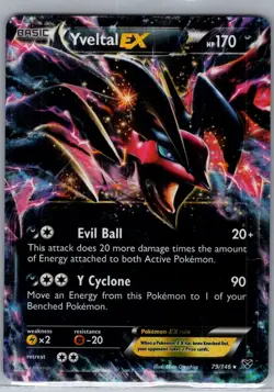Yveltal EX 79/146 XY Base Set - Pokemon Card - LP - Image 1