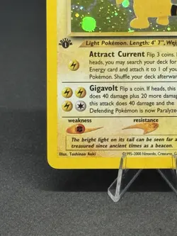 Pokemon TCG Ampharos Neo Revelation Holo Card 1/64 Unlimited Rare First Edition - Image 4