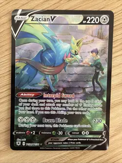 Zacian V TG21/TG30 Swsh10: Astral Radiance Trainer Gallery Holo Pokemon Card - Image 1