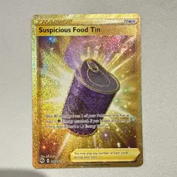 Pokemon TCG Suspicious Food Tin 80/73 Secret Rare Holo Card Champion's Path - Image 1