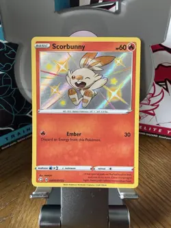 Pokemon TCG Scorbunny Holo Rare Card SV015/SV122 Shining Fates - Image 1