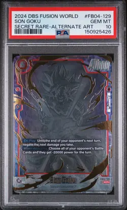 2024 DRAGON BALL SUPER CARD GAME FUSION WORLD ULTRA LIMIT SON GOKU PSA 10 - Image 1