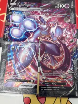 Pokemon TCG Mewtwo Holo Rare V-union 4 Card Set Swsh62 - Image 1