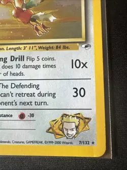 Lt. Surge's Fearow - 7/132 - Pokemon Gym Heroes Unlimited Holo Rare Card WOTC - Image 4