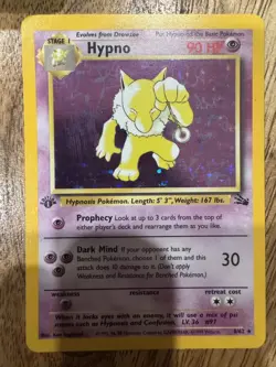 HYPNO Pokemon Card - WOTC - 1st Edition - Fossil - 8/62 - HOLO - NM (A) - Image 1