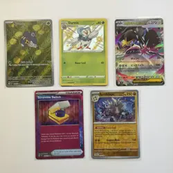 Pokemon Card Lot (5 Cards) - Vintage Modern Hyper Ultra IR SIR Reverse Holo Rare - Image 1