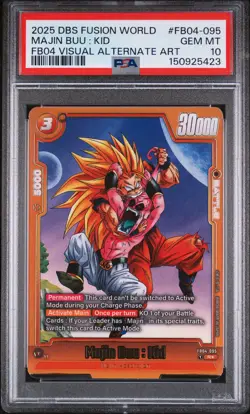 2025 DBS CARD GAME FUSION WORLD WISH FOR SHENRON MAJIN BUU : KID PSA 10 - Image 1