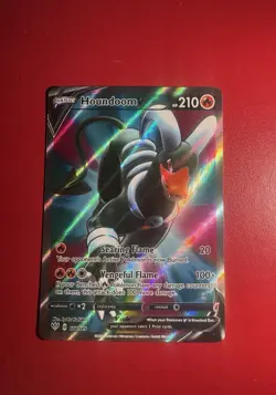 Pokemon TCG Houndoom v Darkness Ablaze Holo Card 178/189 Full Art Ultra Rare NM - Image 1