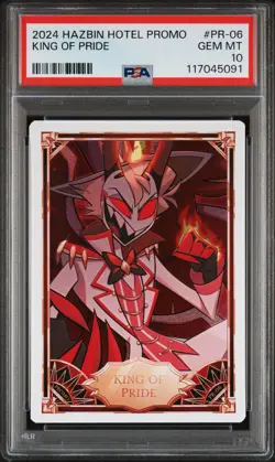 2025 HAZBIN HOTEL TRADING CARDS PROMO #PR-06 KING OF PRIDE PSA 10 - Image 1