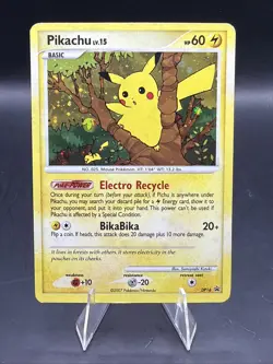 2007 Pokemon Diamond & Pearl Black Star Promo #DP16 Pikachu Holo MP-HP - Image 2