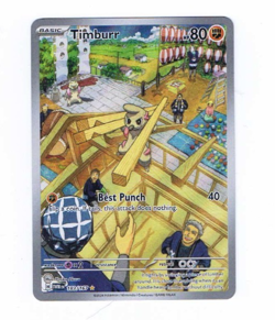 Timburr 183/167 Pokemon Twilight Masquerade SV Illustration Rare Full Art NM - Image 1