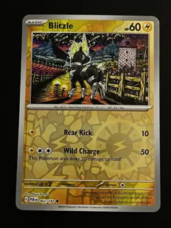 Blitzle 062/182 Reverse Holo Common Pokemon TCG S&V Paradox Rift LP - Image 1