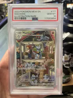 Pokemon TCG Machoke Illustration Rare Holo 177/165 Scarlet & Violet 151 PSA 10 - Image 1