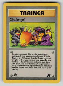Challenge! 74/82 Team Rocket 1st Edition Pokemon LP - Image 1