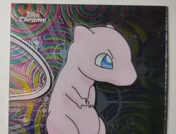 2000 Pokemon Topps Chrome Mew #151 NEAR MINT Series 2 TCG CCG - Image 2