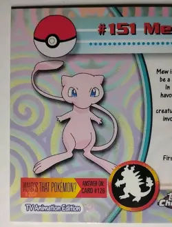 2000 Pokemon Topps Chrome Mew #151 NEAR MINT Series 2 TCG CCG - Image 5