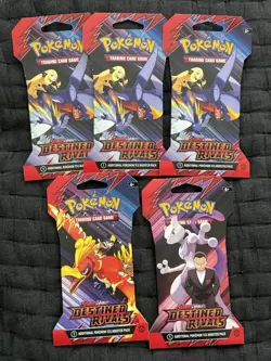 (5 packs) Destined Rivals Sleeved Booster Packs - Pokemon SEALED packs - Image 1