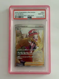 Pokemon Serena Full Art Holo Trainer 081/068 Incandescent Arcana PSA 10 JP 2022 - Image 1