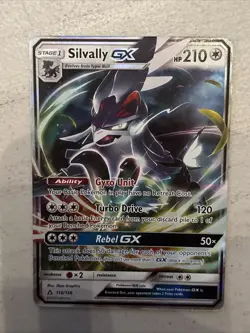 Silvally GX Prism Holo Pokemon TCG Trading Card 116/156 Sm-Ultra - Image 1