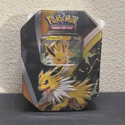 Pokemon TCG Eevee Evolutions Tin (Jolteon V) Sealed New Tin 4 Boosters FREE SHIP 820650809057 - Image 1