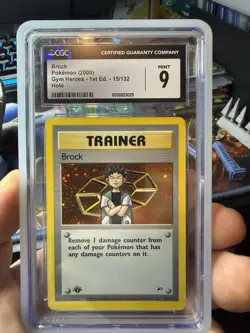 Brock Gym Heroes 1st Ed Holo Cgc 9 Pokemon - Image 1