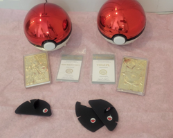 Pokemon 23K Gold Plated Collectible PokeBall Card Burger King and Pokemon Figure - Image 3