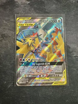 2017 Pokemon Cosmic Eclipse Moltres Zapdos Articuno GX 66/68 Full Art - Image 1