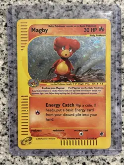 Pokemon Magby Expedition Holo Card 17/165 Moderately Played MP - Image 3