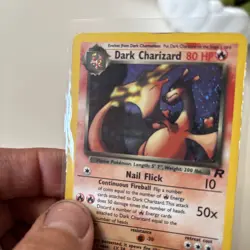 Vintage Holographic WOTC Pokemon Card - DARK CHARIZARD 4/82 - Team Rocket A - Image 2