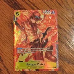 Bandai One Piece CCG Portgas.D.Ace PRB02-018 Rare Foil Alt Art 7000 5 - Image 1