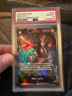 Rob Lucci Alt Art PSA 10 Gem Mint OP03-092 SR One Piece - Image 2