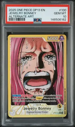 2025 ONE PIECE OP13-CARRYING ON HIS WILL ALTERNATE ART JEWELRY BONNEY PSA 10 - Image 1